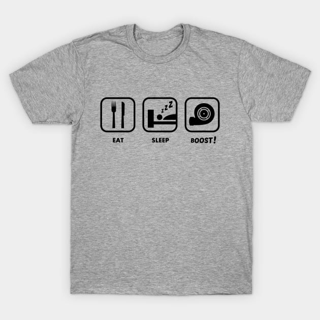 Eat Sleep Boost FastLane design Turbo T Shirt TeePublic